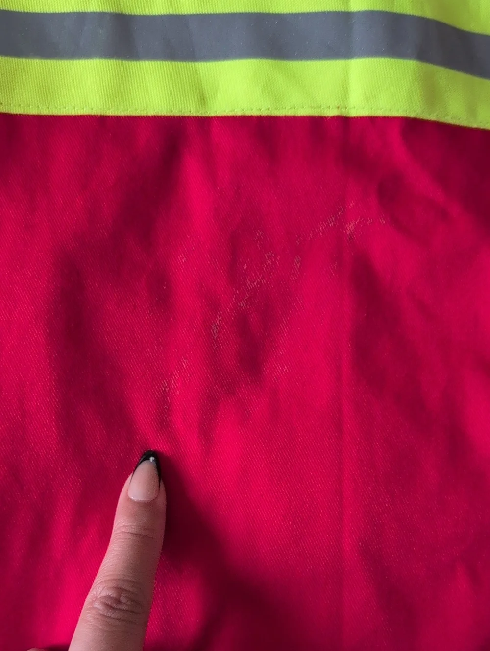 High-Visibility Fire 🚒 Chief Safety Jacket in Red with Reflective Stripes